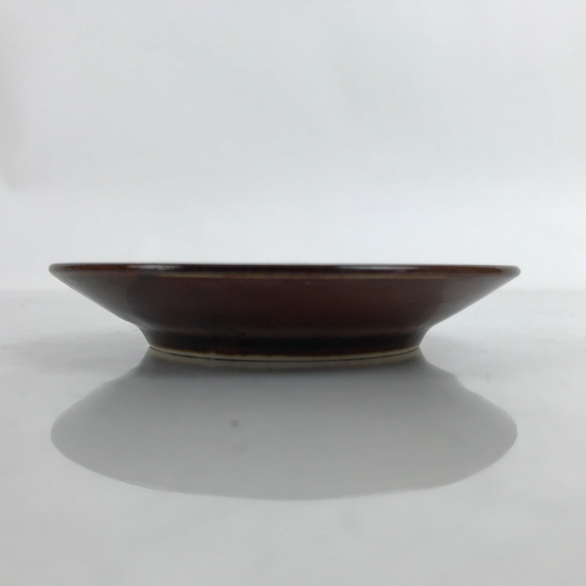 Japanese Porcelain Small Plate Mamezara Vtg Sara Simple Brown Soy Sauce Y66
