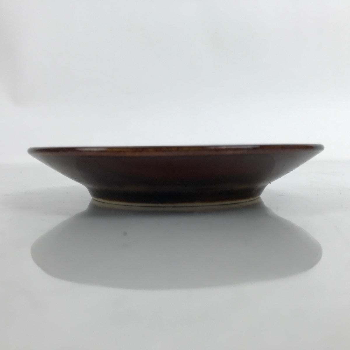 Japanese Porcelain Small Plate Mamezara Vtg Sara Simple Brown Soy Sauce Y66