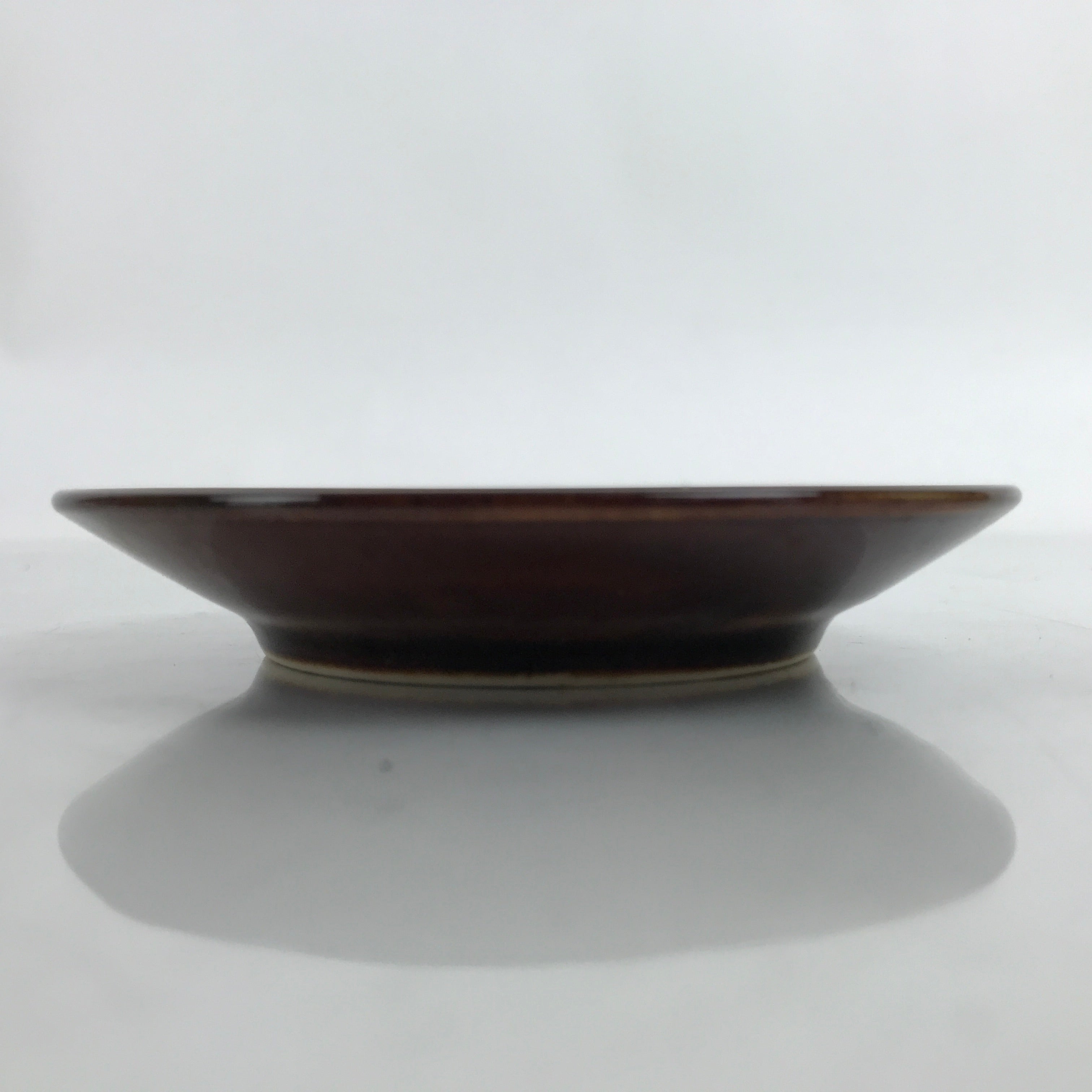 Japanese Porcelain Small Plate Mamezara Vtg Sara Simple Brown Soy Sauce Y66