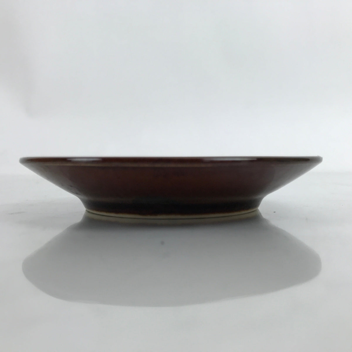 Japanese Porcelain Small Plate Mamezara Vtg Sara Simple Brown Soy Sauce Y66