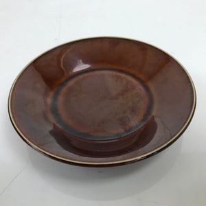 Japanese Porcelain Small Plate Mamezara Vtg Sara Simple Brown Soy Sauce Y66