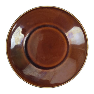 Japanese Porcelain Small Plate Mamezara Vtg Sara Simple Brown Soy Sauce Y66