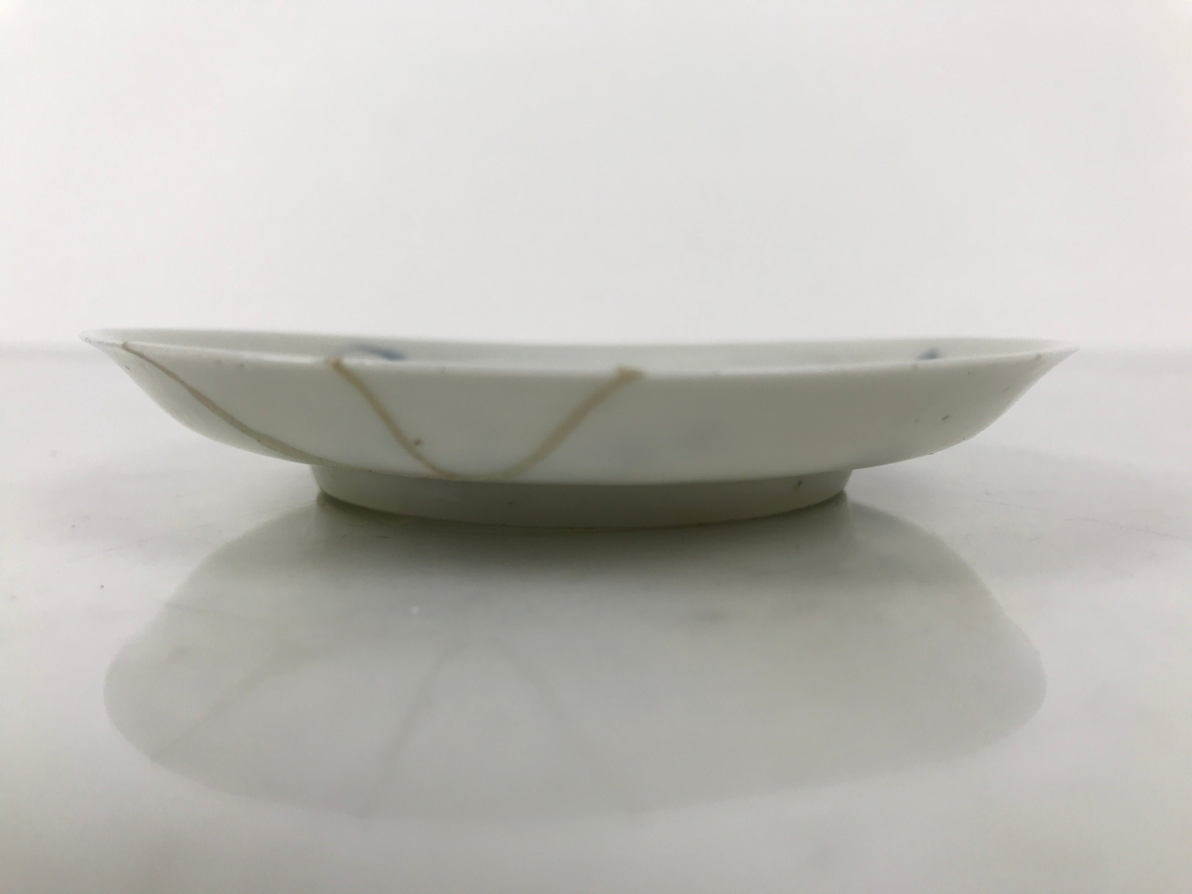 Japanese Porcelain Small Plate Mamezara Vtg Side Dish Blue Karako Children Y486
