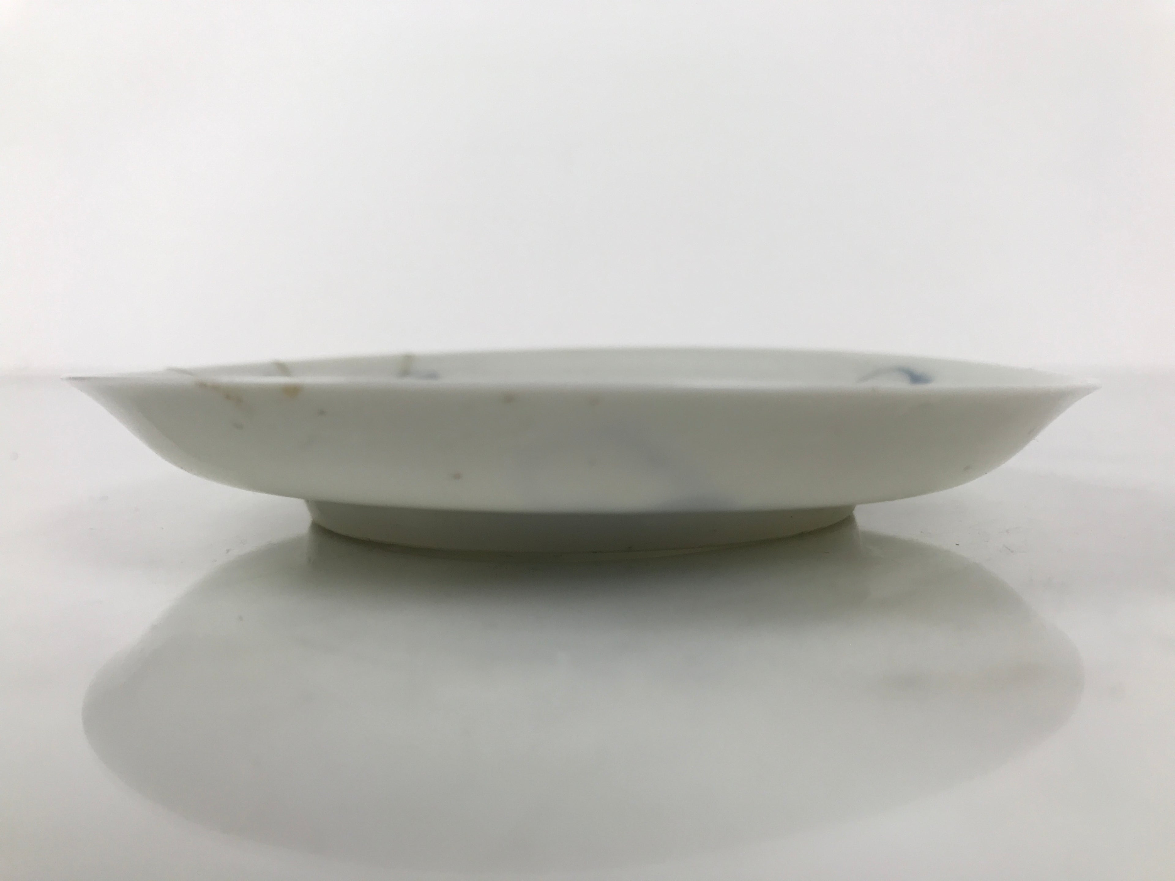 Japanese Porcelain Small Plate Mamezara Vtg Side Dish Blue Karako Children Y486