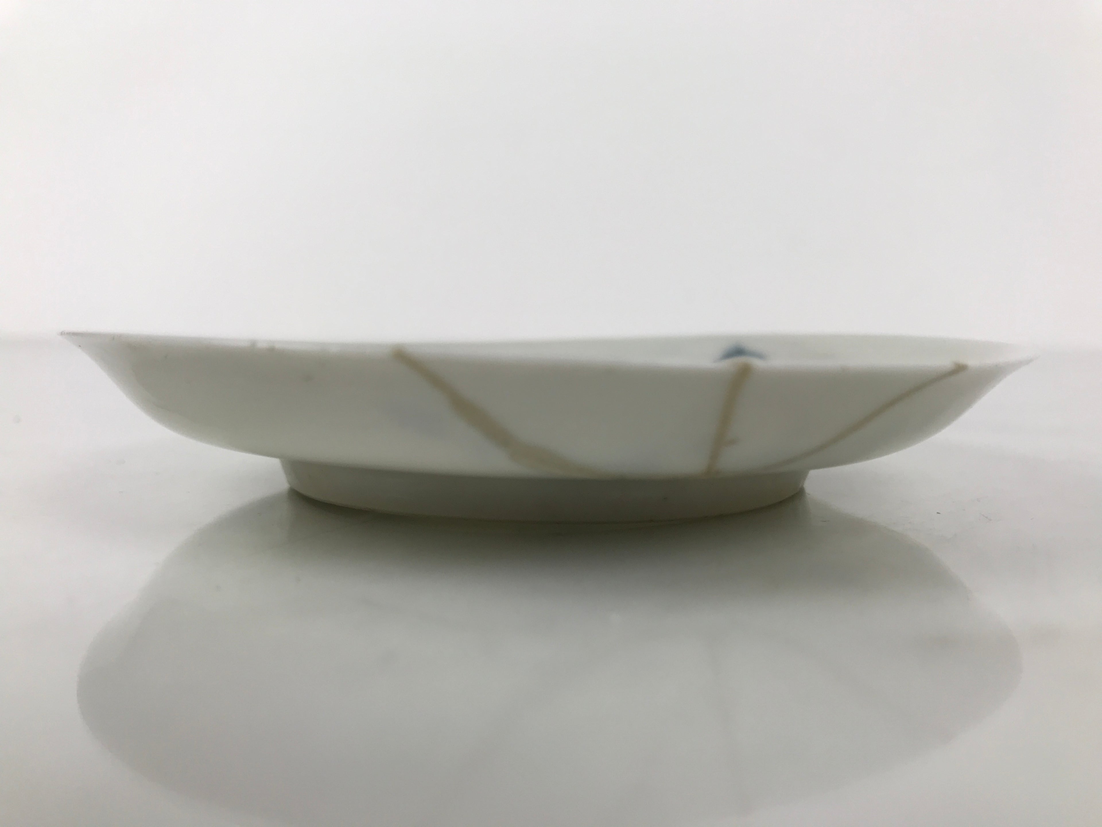 Japanese Porcelain Small Plate Mamezara Vtg Side Dish Blue Karako Children Y486