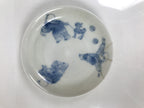 Japanese Porcelain Small Plate Mamezara Vtg Side Dish Blue Karako Children Y486