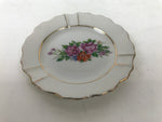 Japanese Porcelain Small Plate Mamezara Vtg Side Dish Pink Peony White Gold Y430