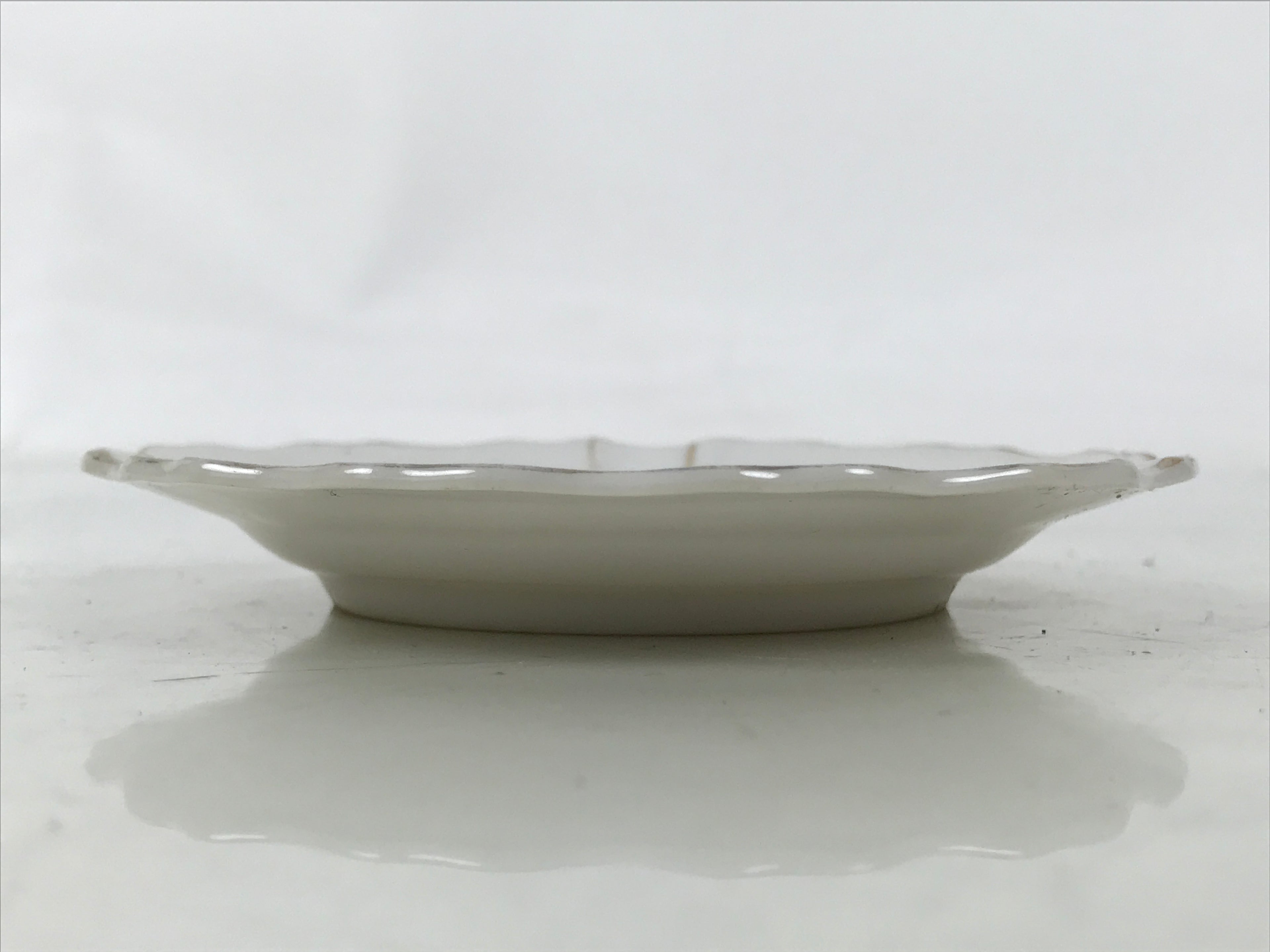 Japanese Porcelain Small Plate Mamezara Vtg Side Dish Pink Peony White Gold Y431