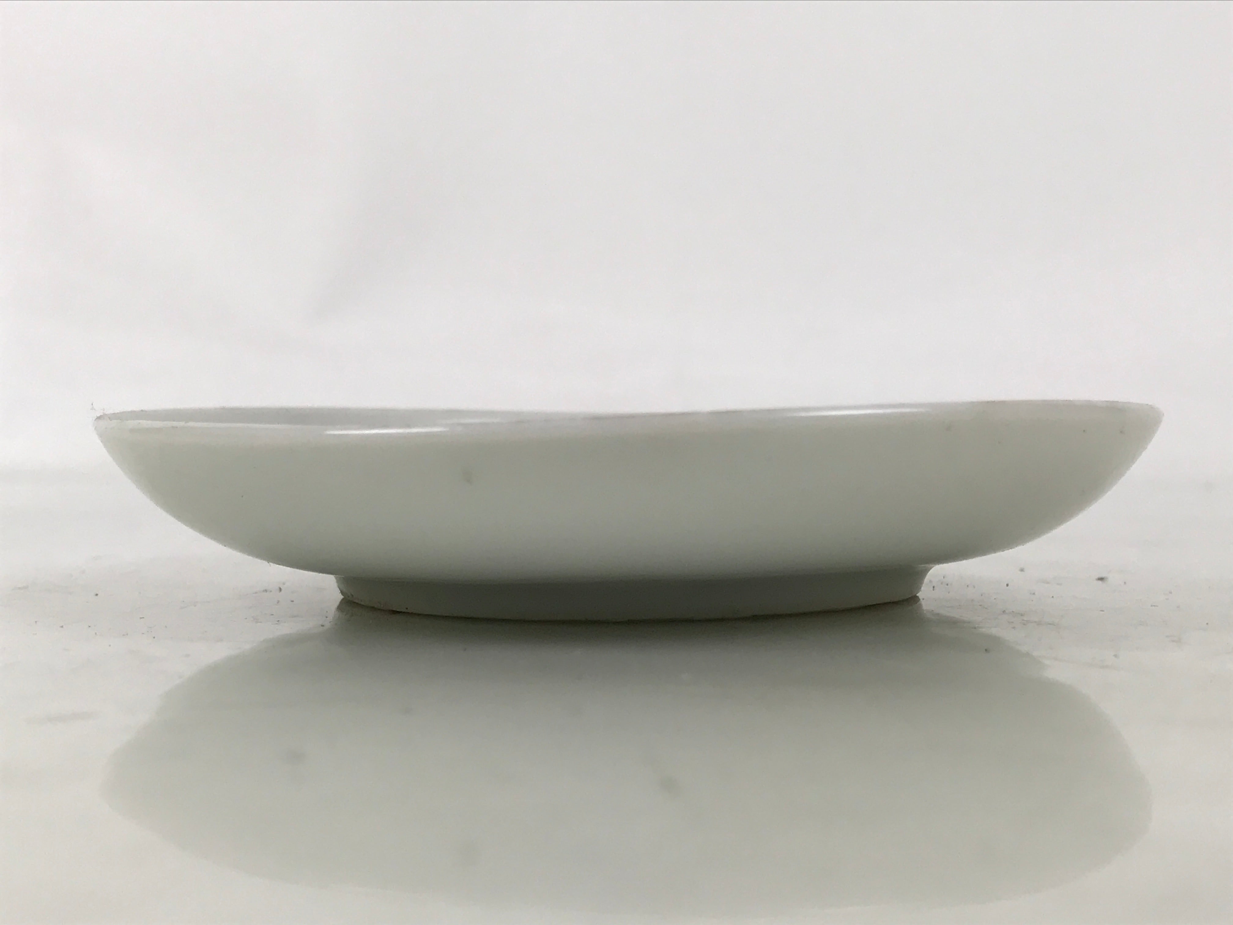 Japanese Porcelain Small Plate Mamezara Vtg Side Dish White Peach Momo Gold Y432