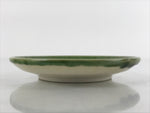 Japanese Porcelain Small Plate Mamezara Vtg Simple Green White Glaze PY746