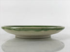 Japanese Porcelain Small Plate Mamezara Vtg Simple Green White Glaze PY746