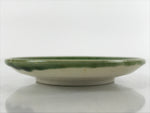 Japanese Porcelain Small Plate Mamezara Vtg Simple Green White Glaze PY746