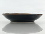 Japanese Porcelain Small Plate Vtg Black Flower Kozara Meimeizara Yakimono PY421