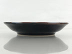 Japanese Porcelain Small Plate Vtg Black Flower Kozara Meimeizara Yakimono PY422