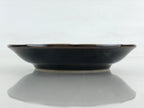 Japanese Porcelain Small Plate Vtg Black Flower Kozara Meimeizara Yakimono PY424