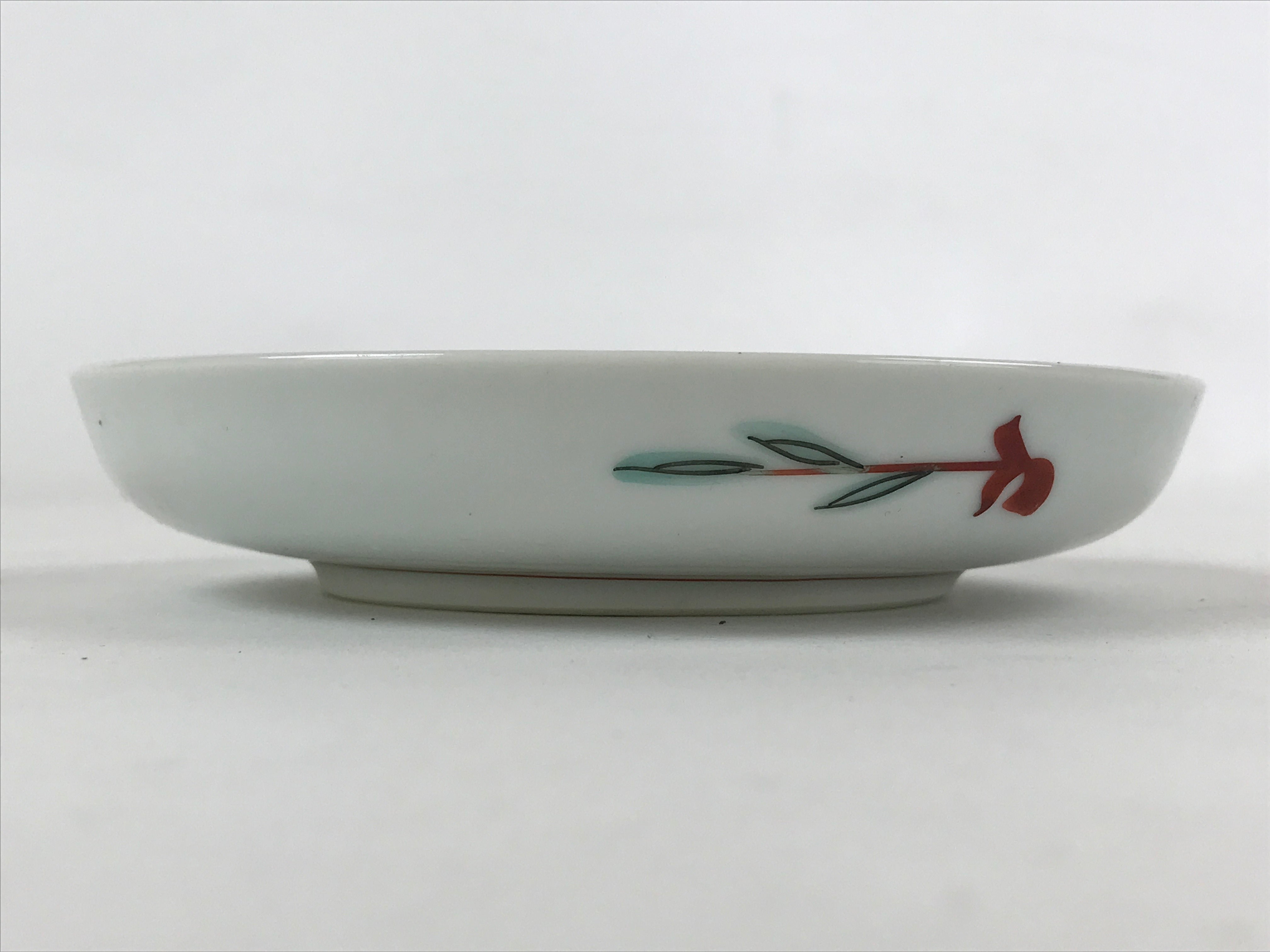 Japanese Porcelain Small Plate Vtg Floral Bird Blue Colorful Kozara PY488