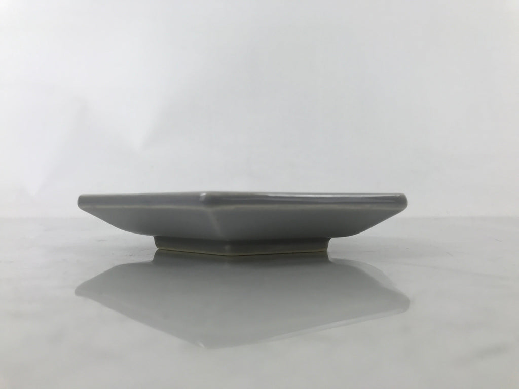 Japanese Porcelain Small Serving Plate Meimeizara Hexagon Pine Tree Gray Y216