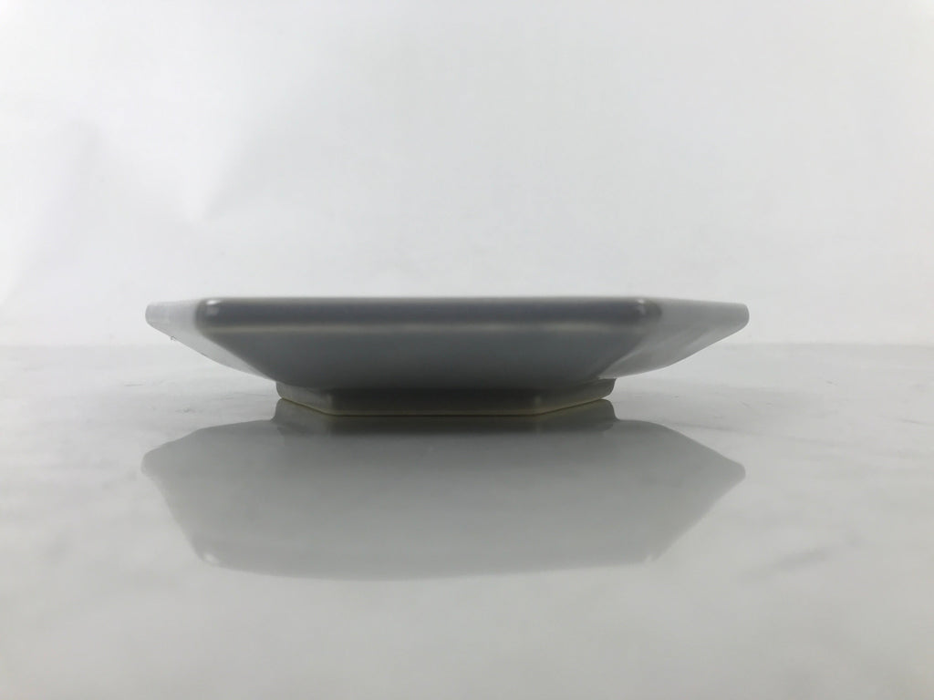 Japanese Porcelain Small Serving Plate Meimeizara Hexagon Pine Tree Gray Y216