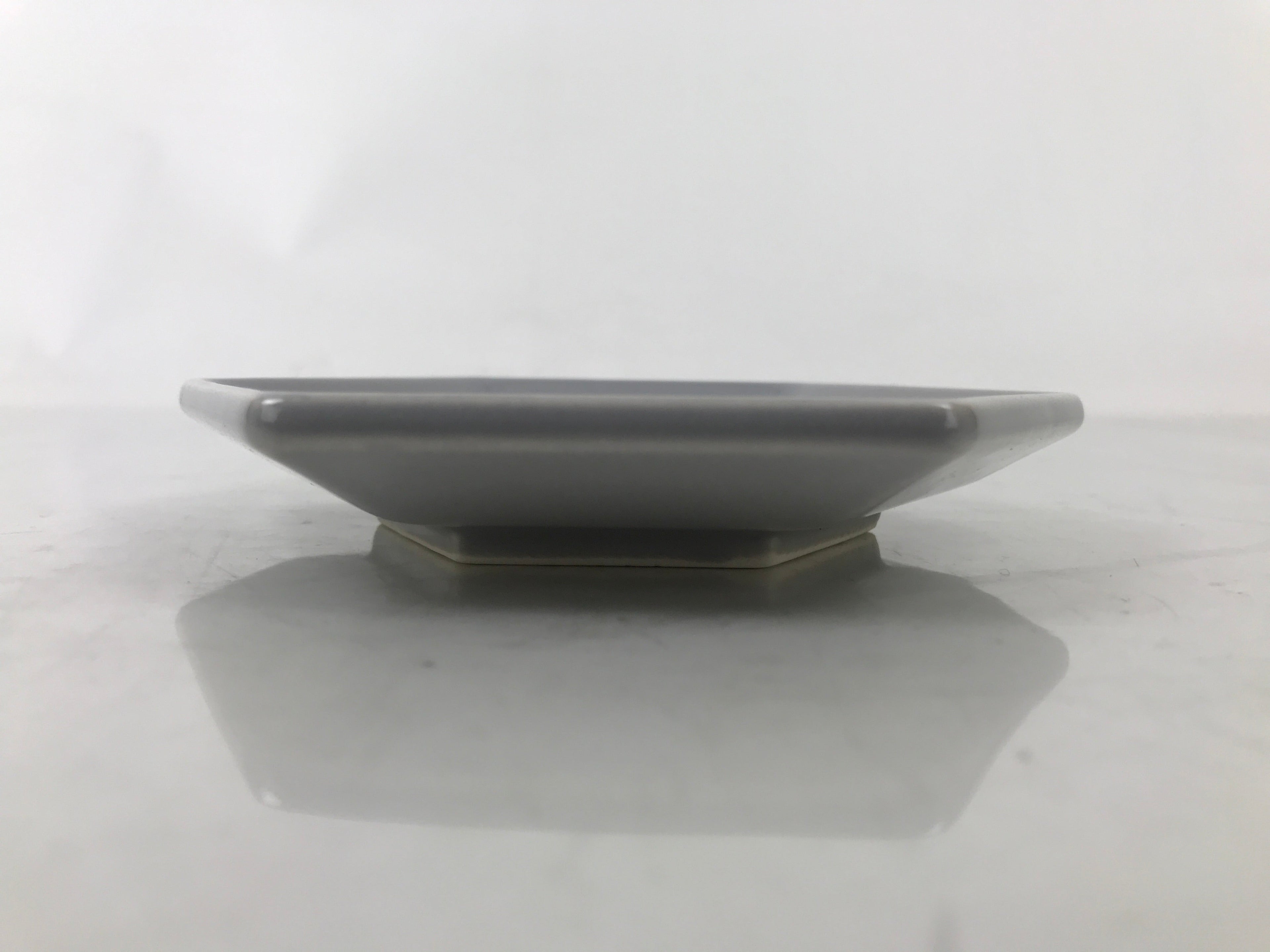 Japanese Porcelain Small Serving Plate Meimeizara Hexagon Pine Tree Gray Y217