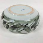 Japanese Porcelain Snack Bowl Kashiki Pottery Round Black Brush Design PP772