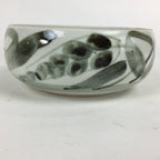 Japanese Porcelain Snack Bowl Kashiki Pottery Round Black Brush Design PP772