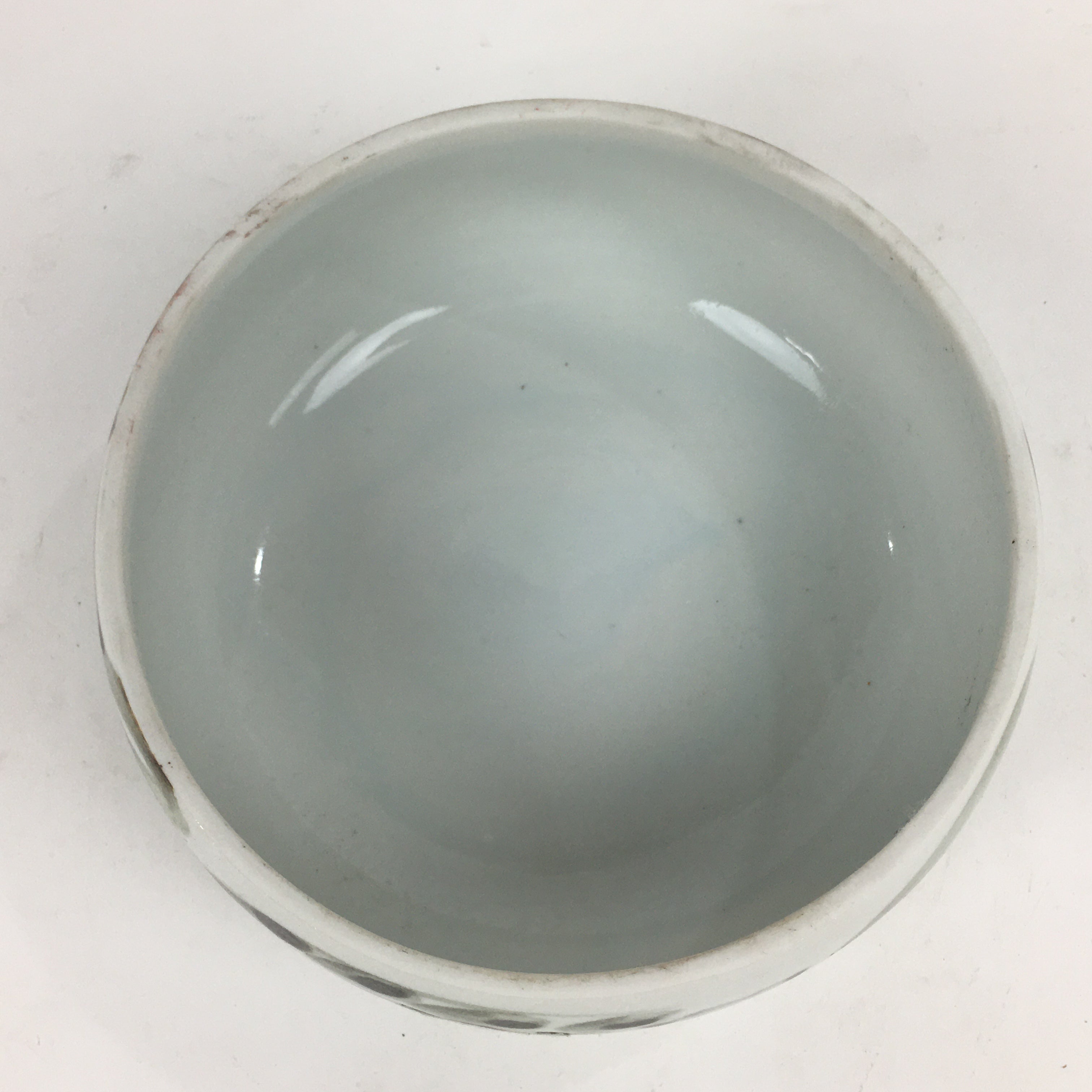 Japanese Porcelain Snack Bowl Kashiki Pottery Round Black Brush Design PP772