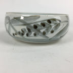 Japanese Porcelain Snack Bowl Kashiki Pottery Round Black Brush Design PP773