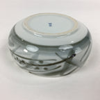 Japanese Porcelain Snack Bowl Kashiki Pottery Round Black Brush Design PP773