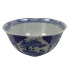 Japanese Porcelain Sometsuke Bowl Owan Vtg Pottery White Blue Floral Soup Y311