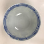 Japanese Porcelain Sometsuke Bowl Owan Vtg Pottery White Blue Floral Soup Y312