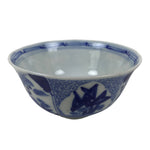 Japanese Porcelain Sometsuke Bowl Owan Vtg Pottery White Blue Floral Soup Y313