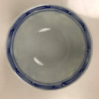 Japanese Porcelain Sometsuke Lidded Bowl Owan Vtg Pottery White Blue Floral Y300