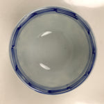 Japanese Porcelain Sometsuke Lidded Bowl Owan Vtg Pottery White Blue Floral Y301