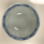 Japanese Porcelain Sometsuke Lidded Bowl Owan Vtg Pottery White Blue Floral Y302