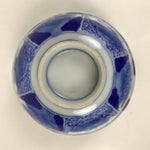 Japanese Porcelain Sometsuke Lidded Bowl Owan Vtg Pottery White Blue Floral Y302