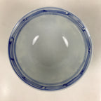 Japanese Porcelain Sometsuke Lidded Bowl Owan Vtg Pottery White Blue Floral Y303