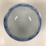 Japanese Porcelain Sometsuke Lidded Bowl Owan Vtg Pottery White Blue Floral Y303