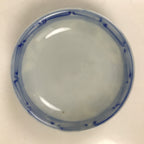 Japanese Porcelain Sometsuke Lidded Bowl Owan Vtg Pottery White Blue Floral Y304