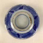 Japanese Porcelain Sometsuke Lidded Bowl Owan Vtg Pottery White Blue Floral Y306
