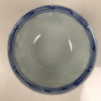 Japanese Porcelain Sometsuke Lidded Bowl Owan Vtg Pottery White Blue Floral Y309