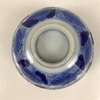 Japanese Porcelain Sometsuke Lidded Bowl Owan Vtg Pottery White Blue Floral Y309