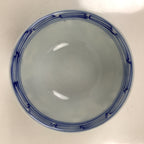 Japanese Porcelain Sometsuke Lidded Bowl Owan Vtg Pottery White Blue Floral Y310