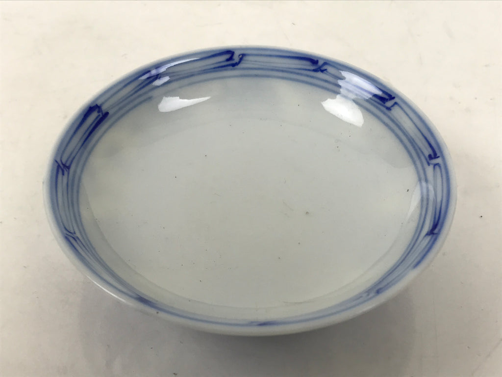 Japanese Porcelain Sometsuke Lidded Bowl Owan Vtg Pottery White Blue Floral Y314