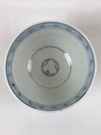 Japanese Porcelain Sometsuke Lidded Soup Bowl Vtg Floral Kanji Blue White PY724
