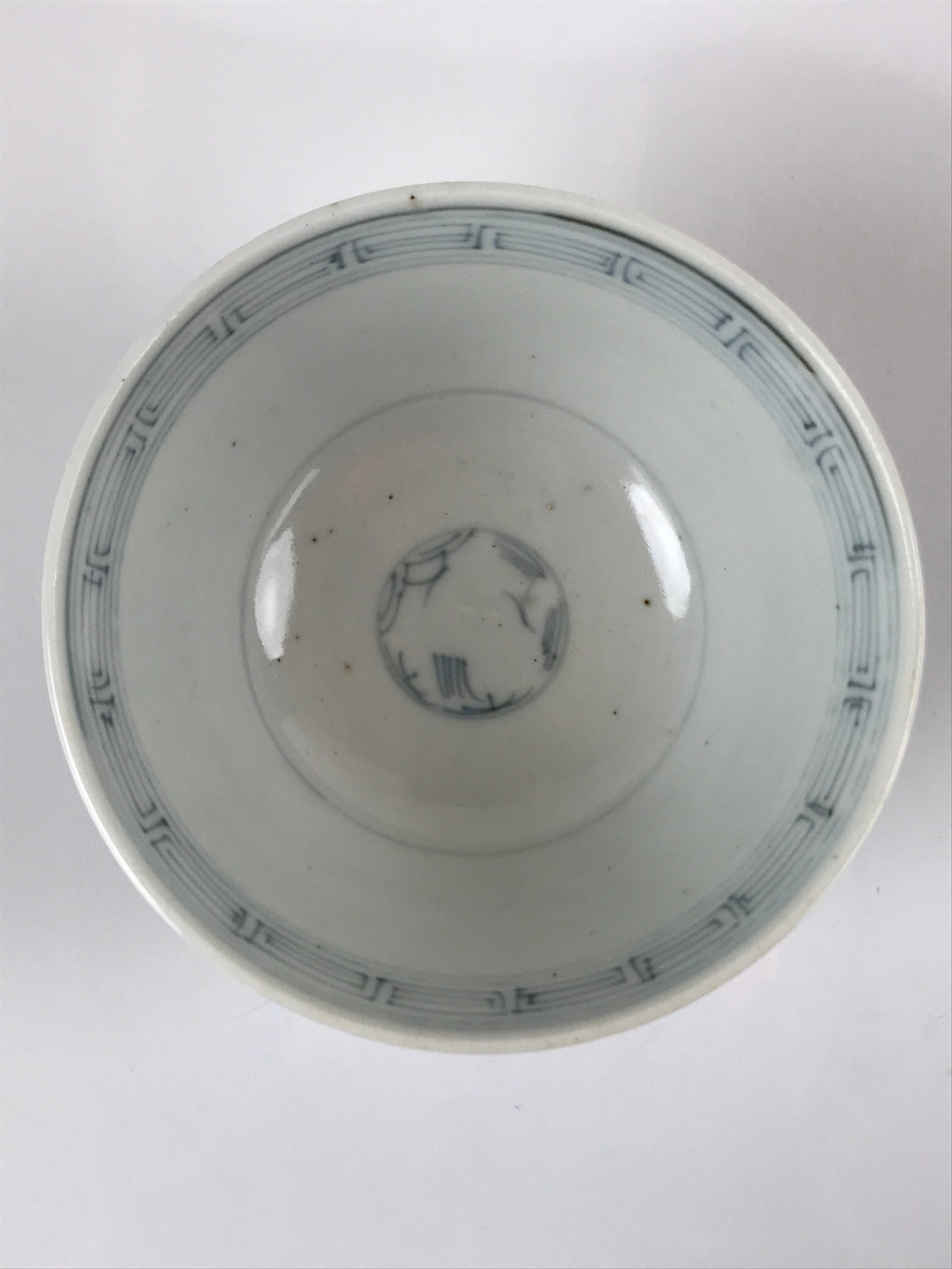 Japanese Porcelain Sometsuke Lidded Soup Bowl Vtg Floral Kanji Blue White PY727