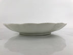 Japanese Porcelain Sometsuke Plate Vtg Blue White Uchiwa Maple Leaf Plum PY771