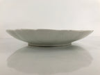 Japanese Porcelain Sometsuke Plate Vtg Blue White Uchiwa Maple Leaf Plum PY774