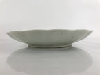 Japanese Porcelain Sometsuke Plate Vtg Blue White Uchiwa Maple Leaf Plum PY774