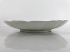 Japanese Porcelain Sometsuke Plate Vtg Blue White Uchiwa Maple Leaf Plum PY777