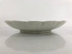 Japanese Porcelain Sometsuke Plate Vtg Blue White Uchiwa Maple Leaf Plum PY778